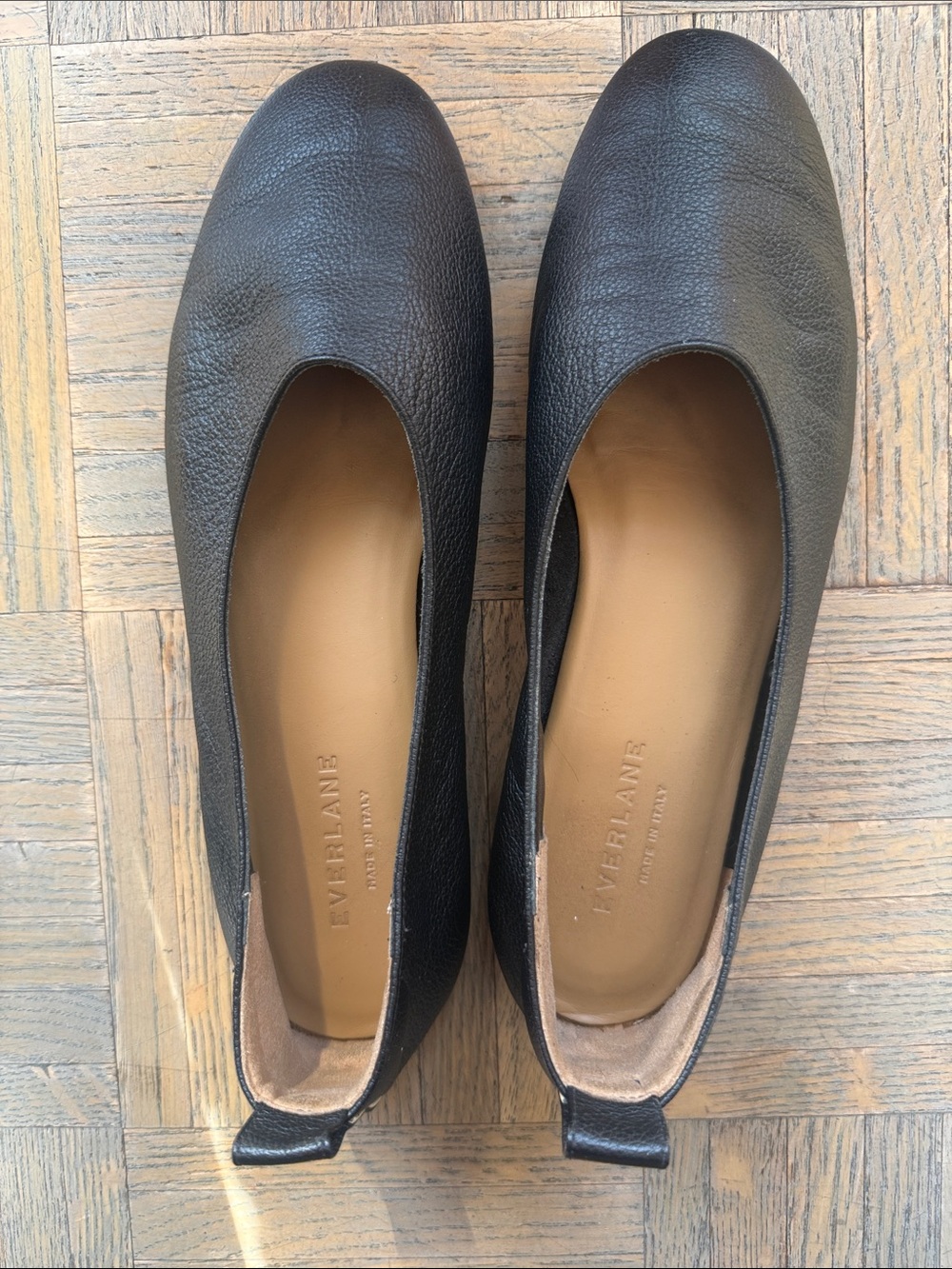 Everlane Leather Flats in Black US 7.5